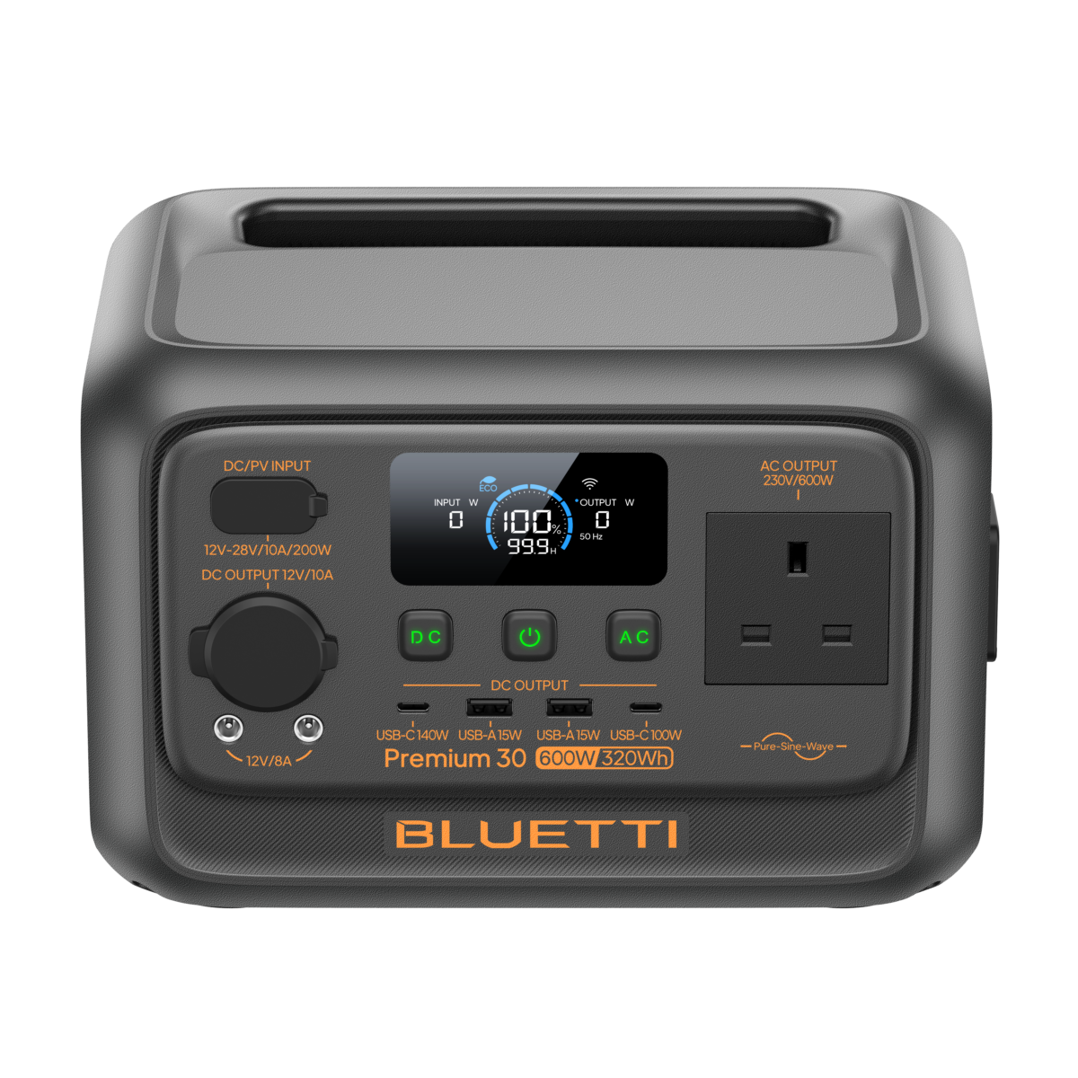 Everglow Tech Bluetti Premium 30 V2 Portable Power Station 320WH/600W