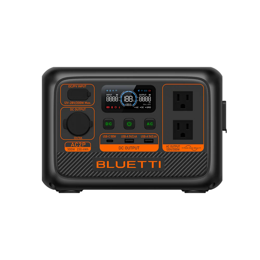 Everglow Tech BLUETTI AC2P Solar Portable Power Station/Solar Generator | 300W 230.4Wh AC2P | 300W 230.4Wh Power Station