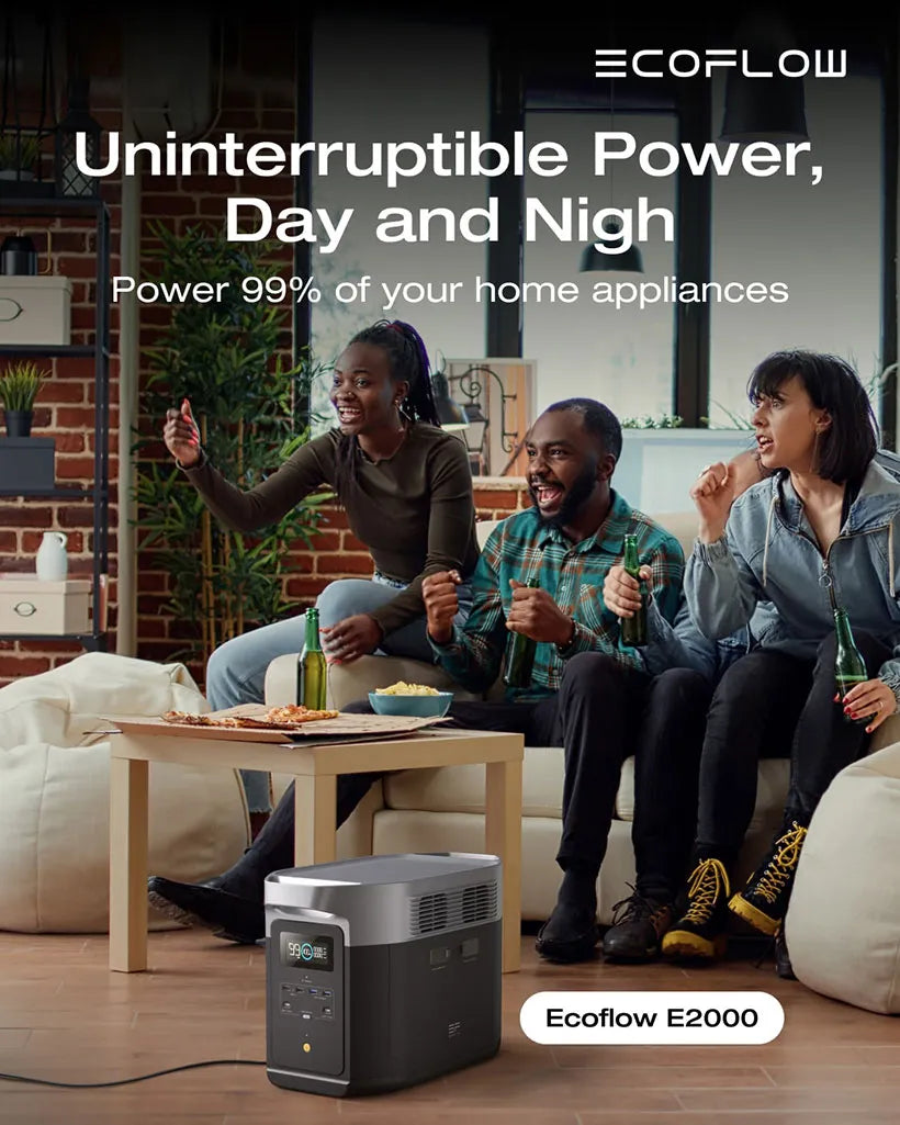 Everglow Tech EcoFlow E2000 – Portable Power Station (2048Wh, 2400W) – EFE2000-UK