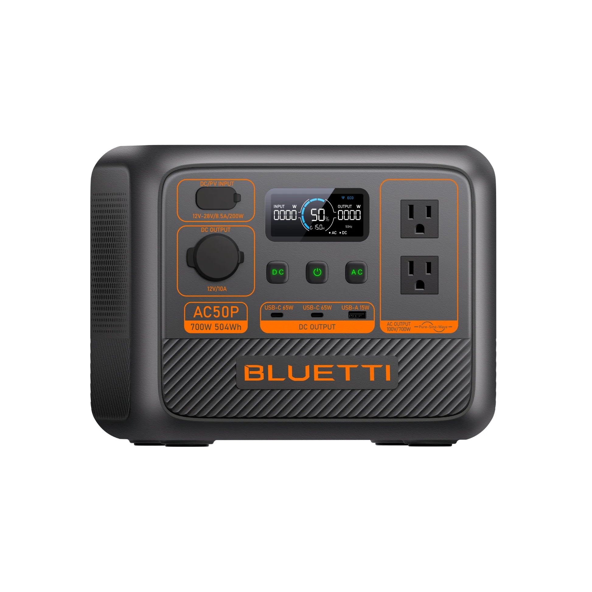 Everglow Tech BLUETTI AC50P Solar Portable Power Station/Solar Generator | 700W 448Wh