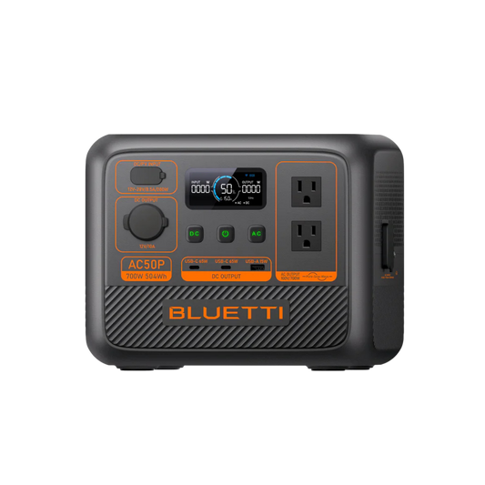 Everglow Tech BLUETTI AC50P Solar Portable Power Station/Solar Generator | 700W 448Wh