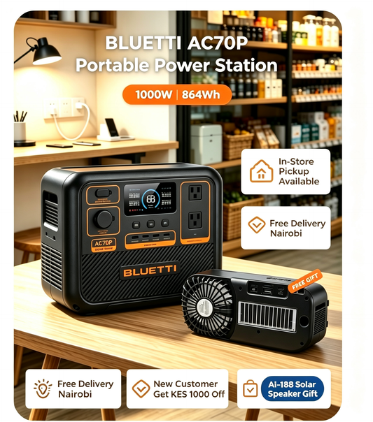 BLUETTI AC70P Portable Power Station/Solar Generator | 1000W 864Wh