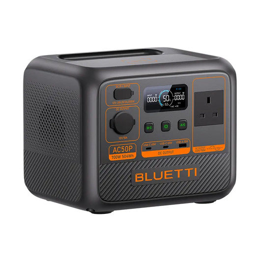 Everglow Tech BLUETTI AC50P Portable Power Station | 504Wh, 700W (UK PLUG) – P-AC50P-UK-GY-BL-010