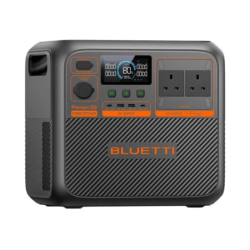Everglow Tech BLUETTI Premium 200 V2 Portable Power Station | 2,073.6Wh, 2700W (UK PLUG) – PR200V2
