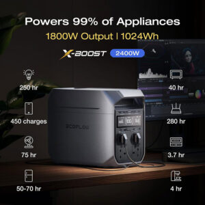 Everglow Tech EcoFlow DELTA 3 PLUS – Portable Power Station (1024Wh, 1800W) – EFDELTA3P-UK