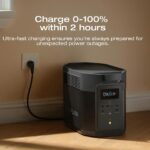 Everglow Tech EcoFlow DELTA 2 BLACK E980 – Portable Power Station (500W, 980Wh) with FREE GIFTS – EFE980-UK