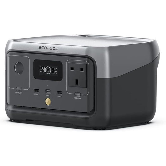 Everglow Tech EcoFlow RIVER 2 – Portable Power Station (300W, 256Wh) – ZMR600-B-UK