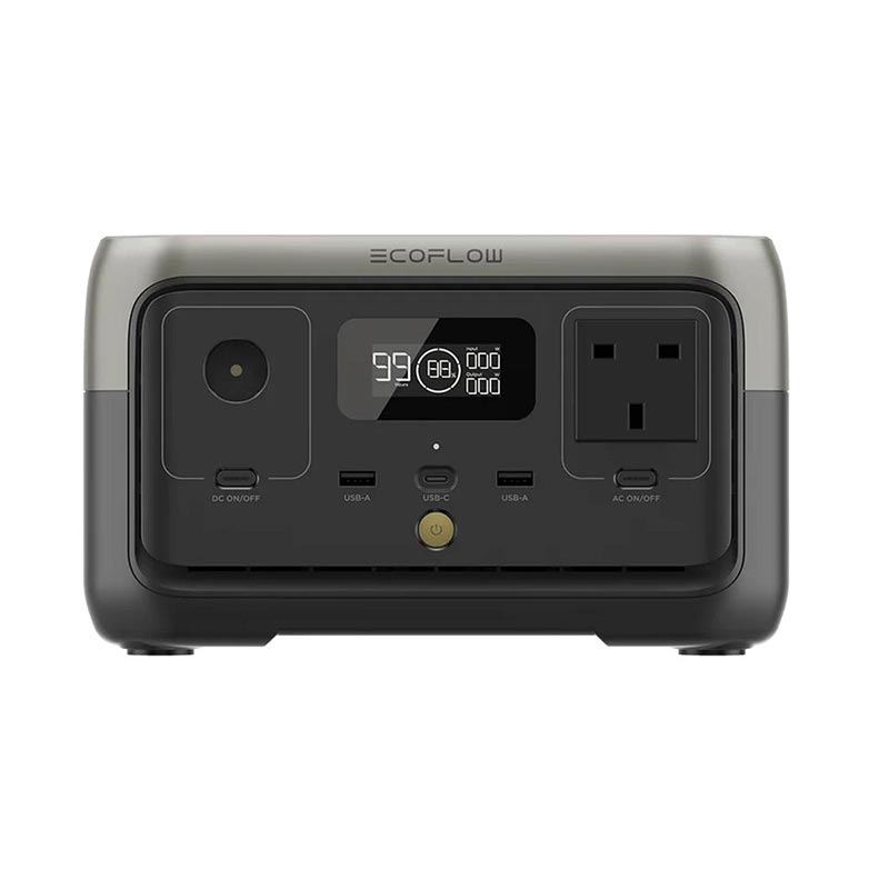 Everglow Tech EcoFlow RIVER 2 – Portable Power Station (300W, 256Wh) – ZMR600-B-UK