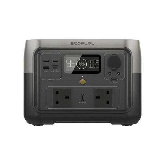Everglow Tech EcoFlow RIVER 2 Max – Portable Power Station (500W, 512Wh) – ZMR610-B-UK