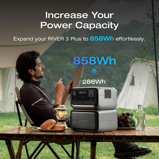 Everglow Tech EcoFlow RIVER 3 Max Plus – Portable Power Station (858Wh, 600W – River 3 plus + Extra Battery EB600) KES 78,999