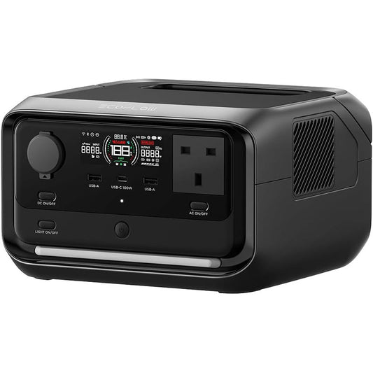 Everglow Tech EcoFlow RIVER 3 Plus – Portable Power Station (286Wh, 600W) – EFRIVER3PLUS-UK-CBOX
