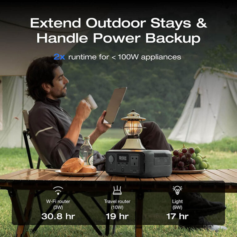 Everglow Tech EcoFlow RIVER 3 – Portable Power Station (245Wh, 300W, 10ms UPS) – EFRIVER3-UPS-EN-CBOX