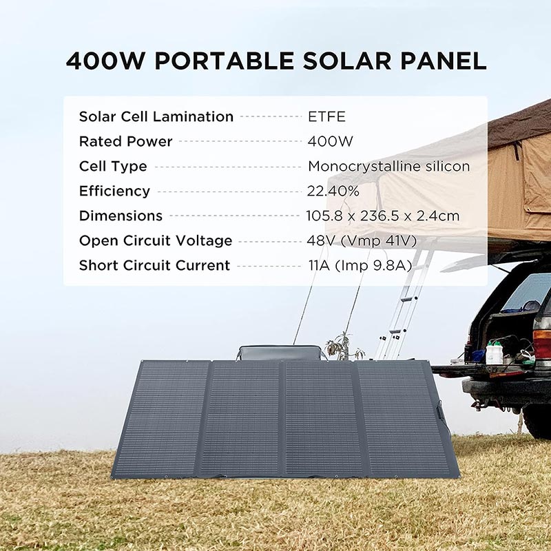 Everglow Tech EcoFlow 400W Portable Solar Panel (SOLAR400W)